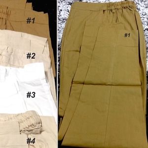 Women Cotton Pants Brown Trousers Khaki NWOT